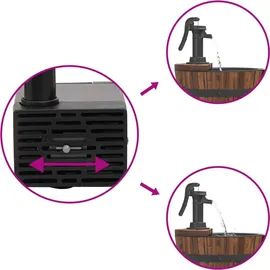 vidaXL Wasserfall Gartenbrunnen mit Rollen und Pumpe