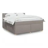 vidaXL Boxspringbett 180 x 200 cm Taupe