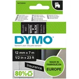 Dymo Original D1-Etikettenband | weiß auf schwarz | 12 mm x 7 m | selbstklebendes Schriftband | für LabelManager-Beschriftungsgerät