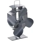 Carlo Milano Kaminventilator: Stromloser Kaminofen-Ventilator mit 4 Lüfter-Blättern, für 60-350 °C (Ventilator Ofen, Ofenventilator für Ofenrohr, Heizung Strom)