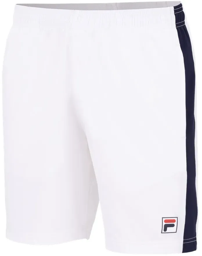 Fila Tennishose Jakob Short (4-Wege Stretch) kurz weiss/navyblau Herren