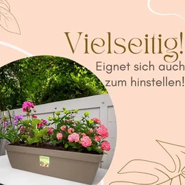 GarPet Blumenkasten 60 x 16 x 16 cm Schwarz
