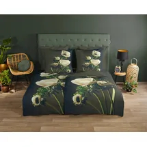 Muller Textil Leipzig Blumen Grün 135 x 200 cm + 2 x 80 x 80 cm