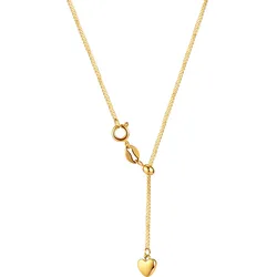 Y-Kette FIRETTI "Schmuck Geschenk Edelstahl Halsschmuck Halskette Ankerkette Herz", gold (gelbgoldfarben), Halsketten, Damen, Edelstahl, L: 56cm
