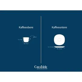 CreaTable Square Kaffeeservice 12-tlg. weiß