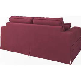 Home Affaire 3-Sitzer HOME AFFAIRE "ALISSAS BIS mit vielen Kissen, Biesen an den Kissen", rot, B:196cm H:95cm T:108cm, 92% Polyester, 8% Nylon, Sofas, Hussen-Optik, kleine Taschen an der Seite zum Verstauen