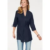 Aniston CASUAL Longbluse mit dekorativer Biesenverarbeitung Gr. 36, marine, , 654241-36