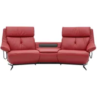 Himolla Komfortklass Heimkino-Sofa, Rot, Leder, Echtleder, Longlife-Leder, Uni, 2-Sitzer, 254x107x105 cm, Goldenes M, Made in Germany, Typenauswahl, Fußauswahl, Lederauswahl, Stoffauswahl, Sitzqualitäten, Hocker erhältlich, in verschiedenen Holzarten erhältlich, Wohnzimmer, Sofas & Couches, Wohnlandschaften, Ledersofas