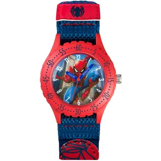 Spider-Man Spiderman 38 mm Analog Quarz Uhr Blau Stoffarmband