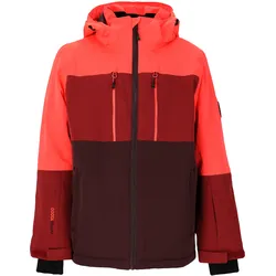 Skijacke WHISTLER "Virago", Herren, Gr. 164, rot (dunkelrot), 90% Polyester, 10% Elasthan, mehrfarbig, casual, normal, ohne Ausschnitt, Langarm, Jacken, im trendigen Color-Blocking-Design