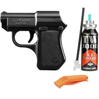 Pfefferspray Pistole mit Reizgas & Signalpfeife – Inkl. Ersatzpatrone – Effektive Selbstverteidigung & Notfallsignal