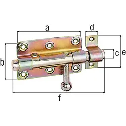 Alberts Bolzenriegel Typ268 mont.Schlaufe 100mm verz.