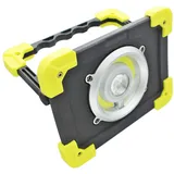 LED Baustrahler 20W max. 350lm im Kunststoffgehäuse schwarz, gelb inklusive 4400mAh Li-Ion Akku und USB-Ladekabel