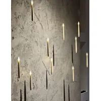Brandsseller 10er Set Schwebende LED Kerzen 15 cm mit Zauberstab-Fernbedienung kabellos Stabkerzen in Wachsoptik für Innen Cremeweiß