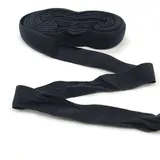 DHER Baumwollband nähen twill-band Einfassband Baumwolle Nahtband 10m Nähen Saumstreifen 2cm breit elastisches Saumband Kleidung gefaltetes elastisches Band unten Saumband Kleidungsstück (schwarz)