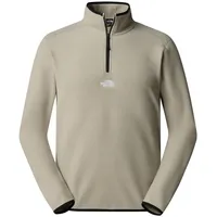 The North Face Herren Glacier 1/4 Zip - Embroidered Logo Sweatshirt, Clay Grey, L