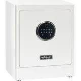 BASI 2020-0000-WEISS mySafe Premium 350 Möbeltresor Zahlenschloss, Fingerabdruckschloss Weiß