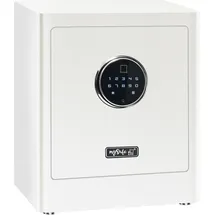 BASI 2020-0000-WEISS mySafe Premium 350 Möbeltresor Zahlenschloss, Fingerabdruckschloss Weiß