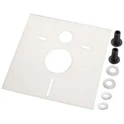 HAAS Schallschutzset Standard  390 x 426 mm, 5 mm, für Wand-WC und Bidets, quadratisch, weiß