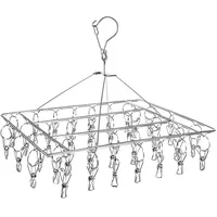 AOBETAK Edelstahl Sockentrockner Für Wäscheständer Mit 30 Wäscheklammern, Winddichter