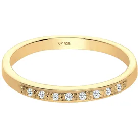 Elli DIAMONDS Ring Damen Aufsteckring Funkelnd mit Diamant (0.04 ct.) in 925 Sterling Silber