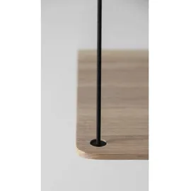 Woud Wandregal 120 x 22 x 80 cm Schwarz