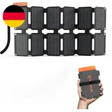 Flexsolar 36W Mini Faltbares Solarladegerät,Wasserdichter E-Film Solarpanel Trag