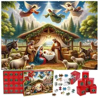 LuxusKollektion Spielzeug-Adventskalender Adventskalender 2024 Kinder 1008 Pcs Puzzle Weihnachtscountdown 24