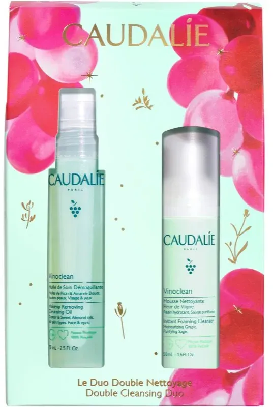 Caudalie Vinoclean Double Cleansing Duo Weihnachtsgeschenk-Set für die Tiefenreinigung