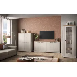 Home Affaire »Country Breite 211 cm, Kommode mit 4 Türen, Anrichte im«, Landhausstil, viel Stauraum, mit Metallgriffe, MDF Rahmen