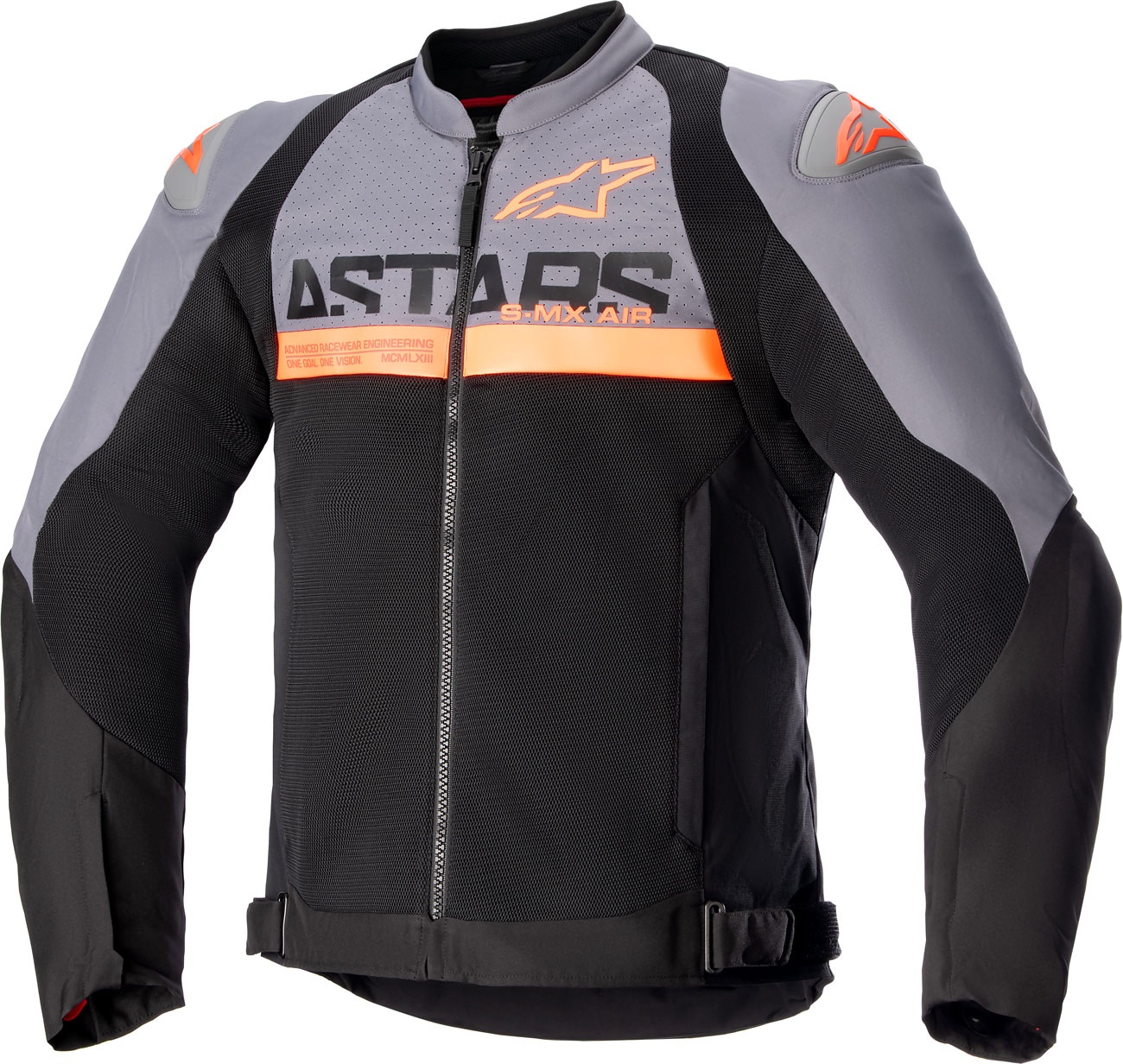 Alpinestars SMX Air, Textiljacke - Schwarz/Grau/Neon-Orange - S