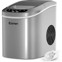 Costway Eiswürfelmaschine 12kg/24H, Eiswürfelbereiter 9 Eiswürfel in 6-13min, Eismaschine