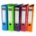 Livepac-Office Glanz-Ordner DIN A4 75 mm Blau/Hellgrün/Lila/Pink/Orange 5 St.