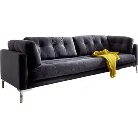 trends by hg Schlafcouch Cord 3-Sitzer Grau