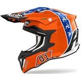 Airoh Strycker Hazzard Motocrosshelm - Orange/Blau/Weiß - S
