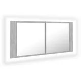 vidaXL Spiegelschrank 100 cm betongrau