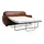 miliboo Schlafcouch Leder 3-Sitzer Braun