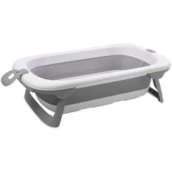 Lorelli Babybadewanne Dino 83 cm faltbar, rutschfeste Beine, Thermometer, Ablauf grau