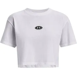 UNDER ARMOUR Crop Kurzarm-Oberteil mit Logo für, 100 WHITE, M