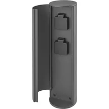 CMD Steckdosensäule 2-fach 40 cm Anthrazit
