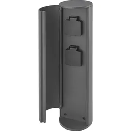 CMD Steckdosensäule 2-fach 40 cm Anthrazit