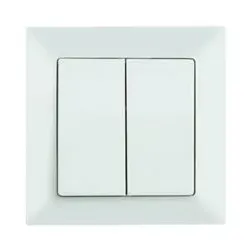 Mutlusan Candela 21250020101 2-fach Schalter Ein-/Ausschalter Unterputz Weiss