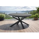 Destiny ARONA Gartentisch Ø 145/199 x 75 cm Anthrazit