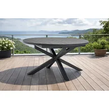 Destiny ARONA Gartentisch Ø 145/199 x 75 cm Anthrazit