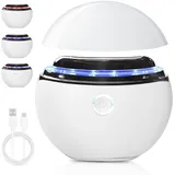 Ems Gua Sha, Gesichtsmassagegerät Gegen Falten, Gua Sha Elektrisch, 4 Modi Massagegerät Gesicht, Gegen Falten Blau Violett Rotlichtlampe Gesicht Für Facelift Anti Aging Schwellungsreduzierung, Weiß