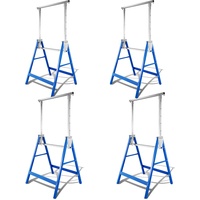 Randaco Arbeitsbock 4er set Blau,7-fach Höhenverstellbar 80-130 cm Klappbockm, Gerüstbock stabiler bis 200kg mit einer Antirutschvorrichtung