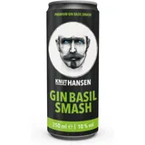KNUT HANSEN Gin Basil Smash | Trinkfertig gemixt | Geschmack von Basilikum und Zitrone | 10% vol. |1 x 250ml Dose (Packung mit 6)