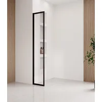 Badplaats Duschwand Georgia 40 x 200cm Glas Duschabtrennung Schwarz - Walk-In Dusche Nano Duschtrennwand