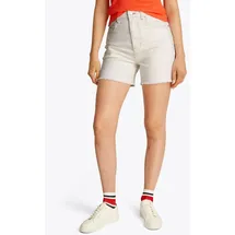 Tommy Hilfiger Tommy Jeans Shorts MOM SHORT BI8194 mit Logo-Badge, ausgefranster Kante weiß 34