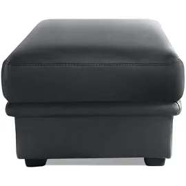 sit&more Polsterhocker Savona Kunstleder 58 x 45 x 58 cm Schwarz